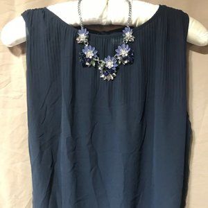 Navy Sleeveless Top